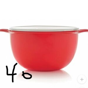 Tupperware Red Cooking Bowl with Lid